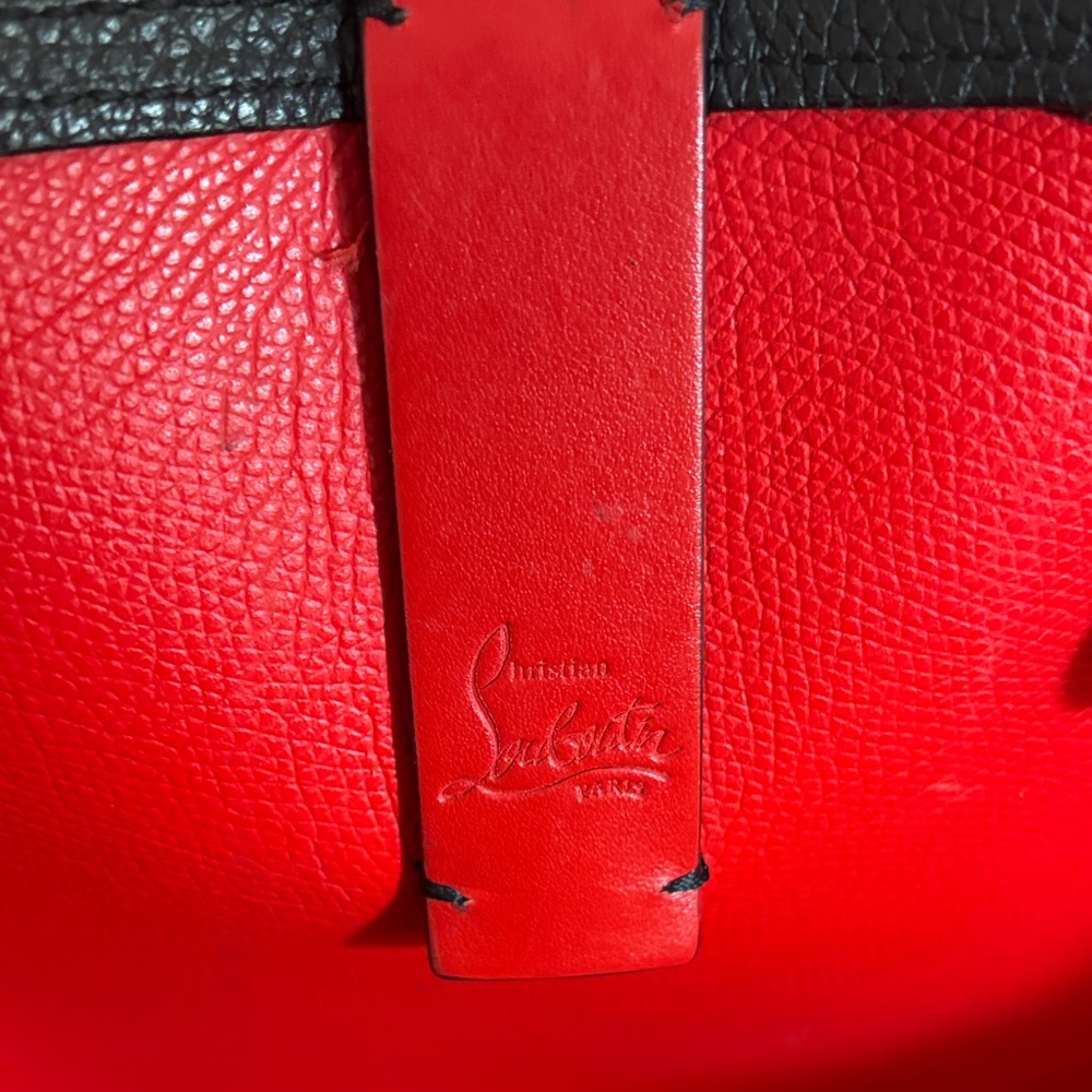 Christian Louboutin Black Leather Tote (Cabata) with Calf leather and Spikes ✨ - Picture 10 of 16